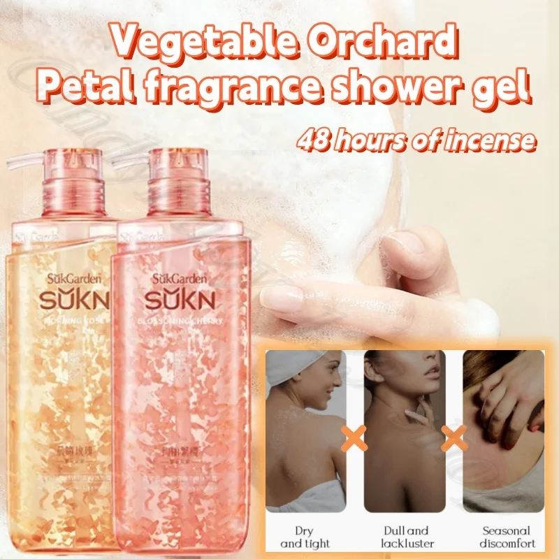 Vegetable and Orchard Petal Fragrance Body Soap Hydrating and Moisturizing to Relieve Drying and Lasting Fragrance 480g