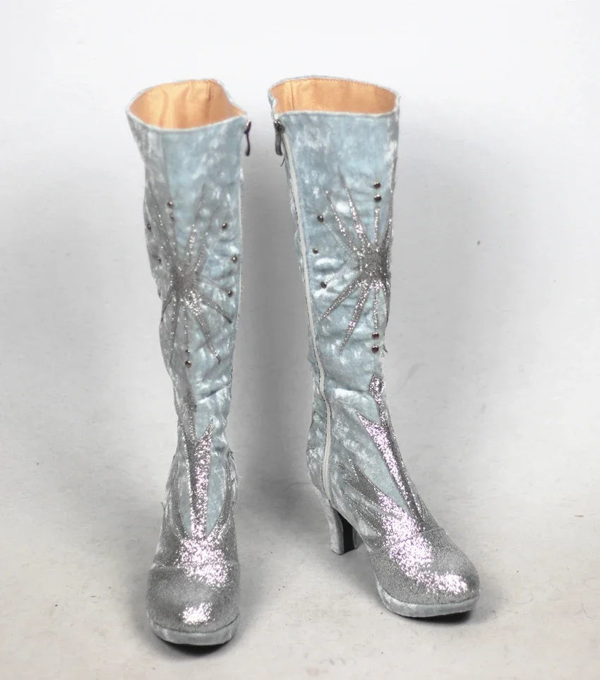 New El sa Anna Kristoff  Cosplay Snow Princess Shoes Party Boots Tailor-Made