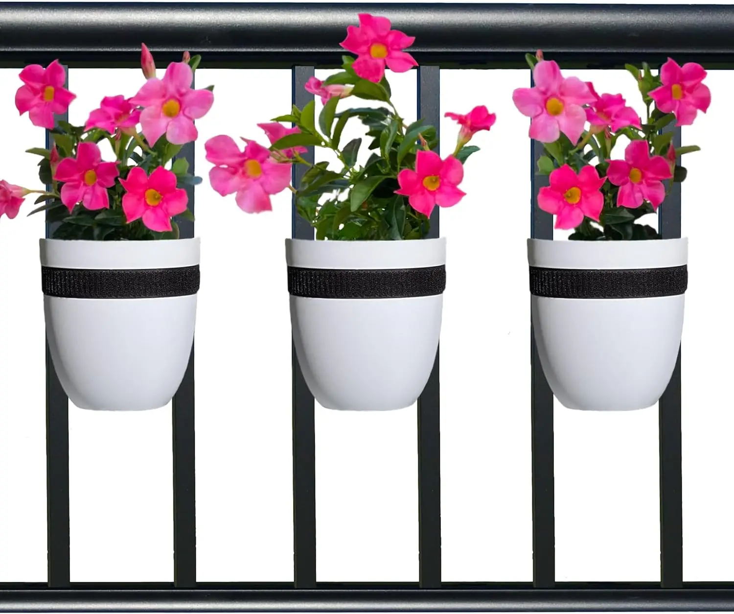 

Кашпо для растений на перилах (6 дюймов, 3 шт.) | Подвесное кашпо для перил и столбов забора | Настенный кашпо для балкона