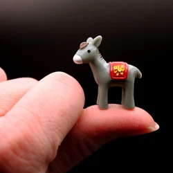 5Pcs Resin Mini Donkey Miniatures, Animal Figurines Fairy Garden Ornament, Micro Landscape DIY Craft Decoration