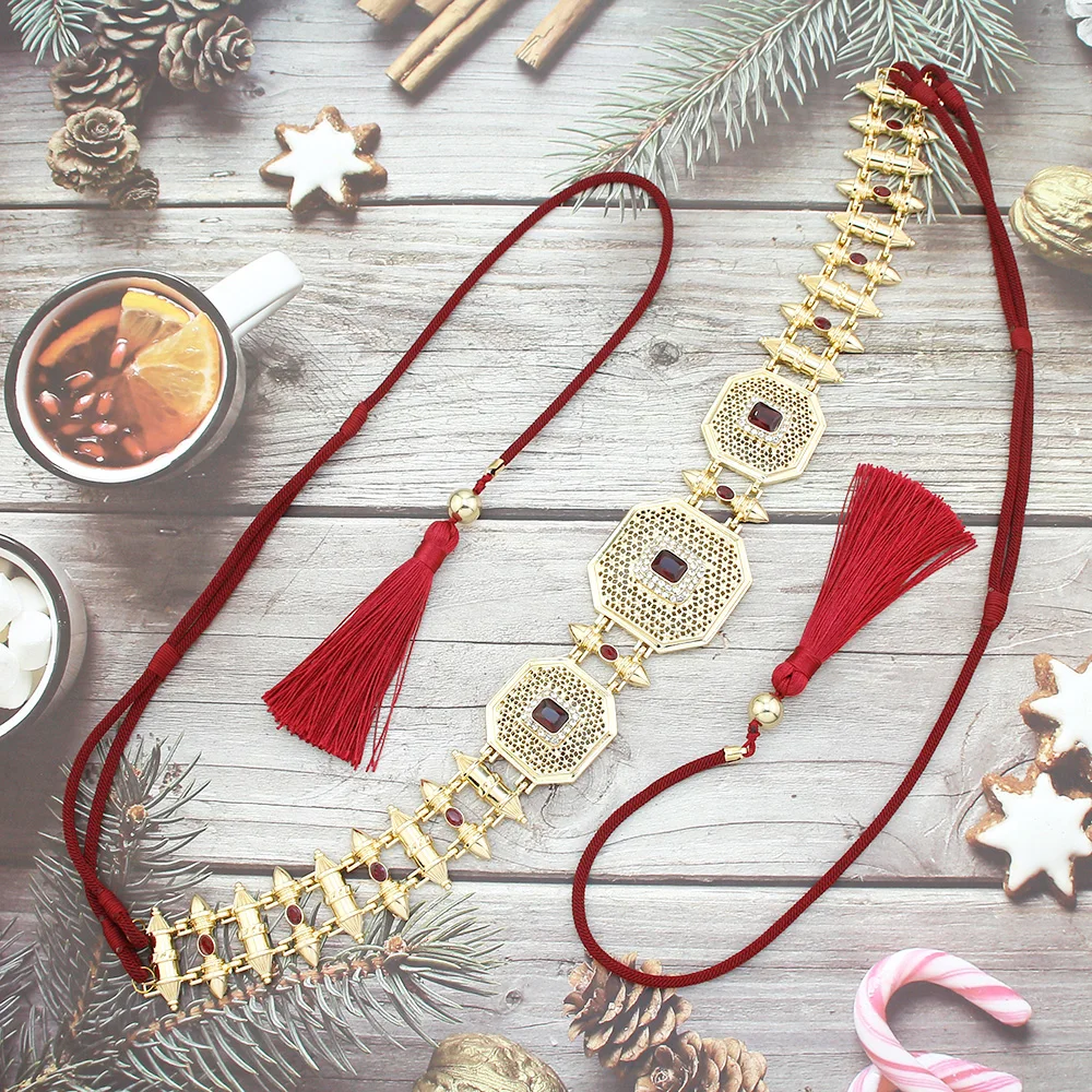 المغرب الزفاف حزام الزفاف شرابات اليد حبل للنساء الخصر سلسلة شرابة العروس حزام المجوهرات