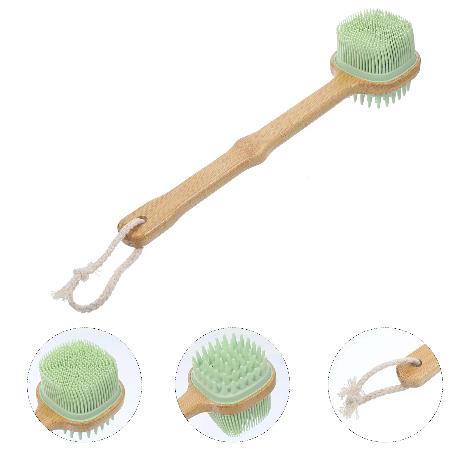 

Silicone Back Scrubber Long Handle Shower Brush for Bathing and Full Body Exfoliation Practical Tool Silicone Body Scrubber