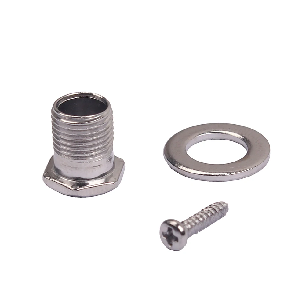 

10pcs 1 Set Threaded Bushings Ferrules Mounting Screws For Tuning Pegs Replacement Metal Guitar Tuner Accessories Gc903 Silver
