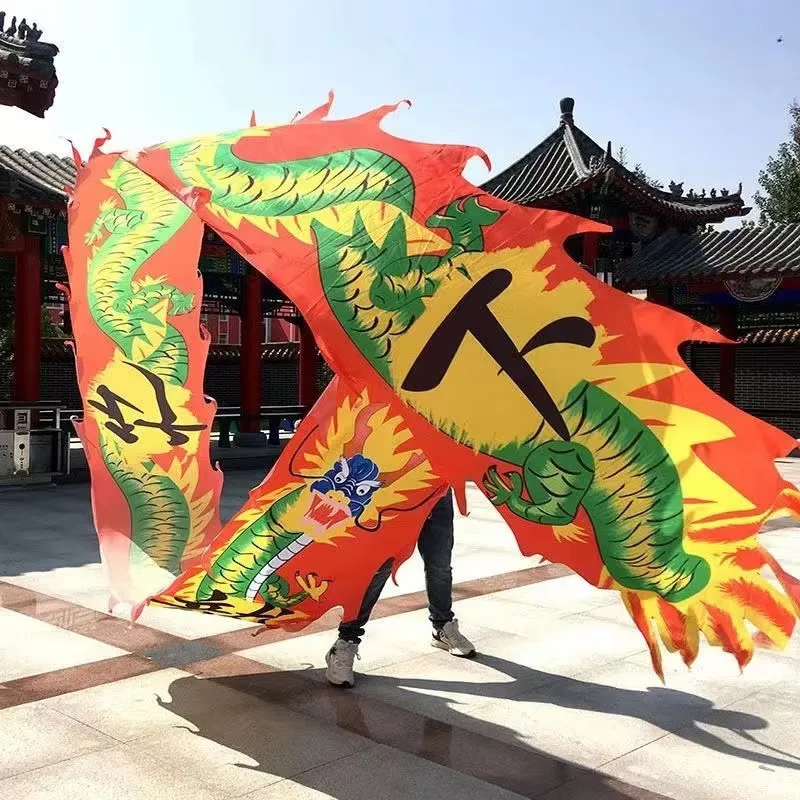 

8/10/12 meters Chinese Dragon Dance Tail Accessories Stage Performance New Year Festival Supplies (Not Include Head)