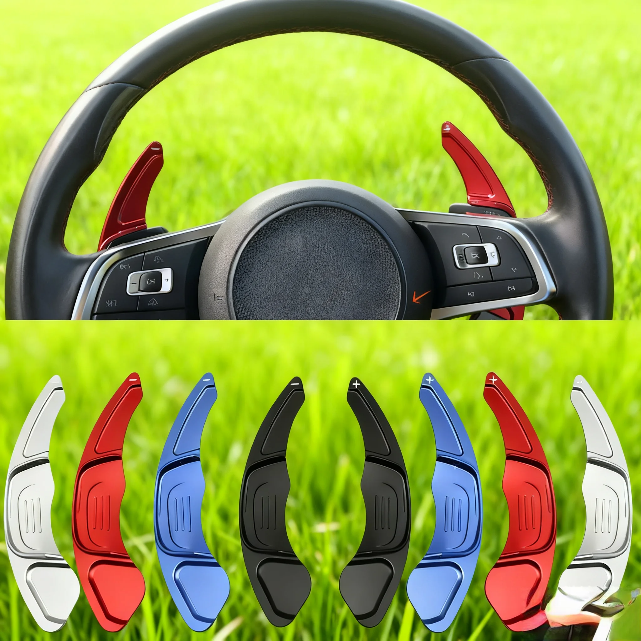 

Автомобильный рычаг переключения передач для VW Golf 7 Polo GTI R Rline MK7 MK7.5 Scirocco 2015-21 Алюминиевая лопатка переключения передач