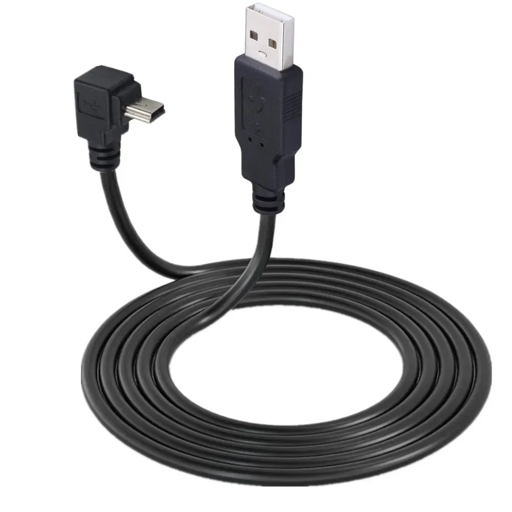 Mini USB Cable USB Type A to Mini 5Pin Right Angle Charging Cable Adapter Charge Sync 0.25M 0.5M 1.5M 3M for GPS MP3