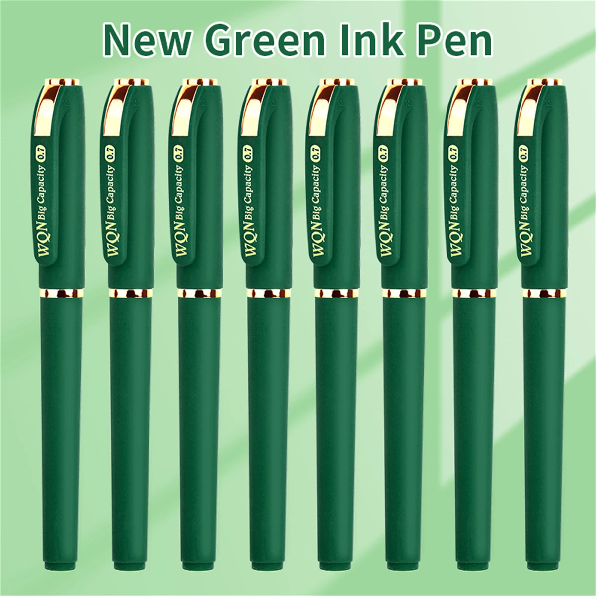 Imagem -02 - Estética Papelaria Green Gel Ink Ballpoint Conjuntos Canetas Elegantes Coisas Kawaii Bonitas Acessórios de Escritório Itens Itens Baratos 0.7 mm