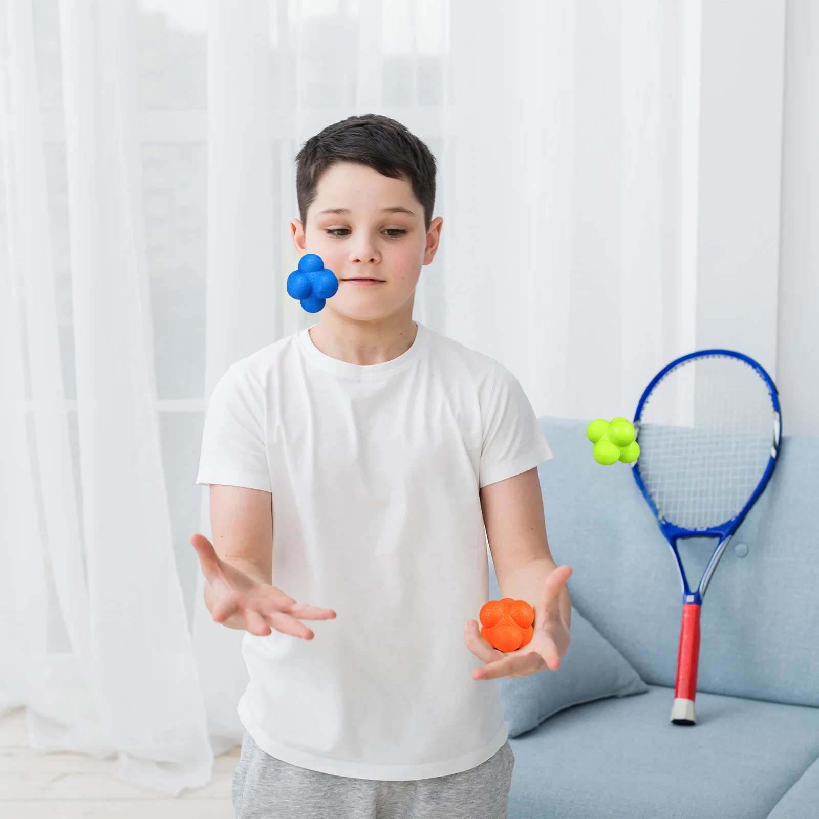 6 pièces balle de réaction exercice balles d'entraînement entraînement agilité rebond gardien de but homme