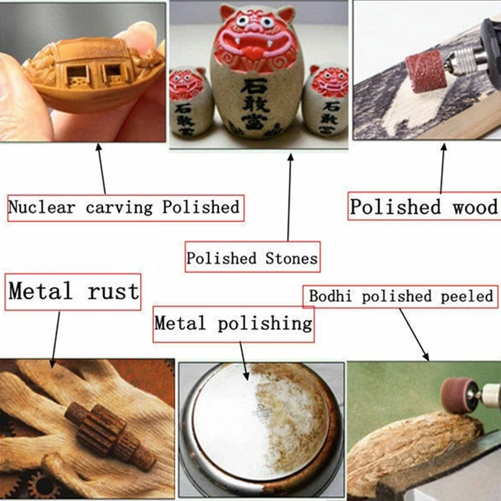 

90pcs 80 Grit Sanding Drums Kit Sanding Band Sleeves 1/2 3/8 1/4 Inch Sand Mandrels For Rotary Tool Accessories Abrasive Tools