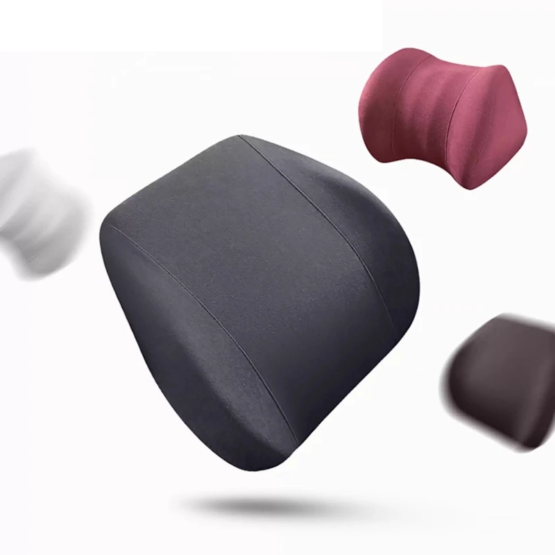 

Car Lumbar Support & Headrest Set - Memory Foam Waist Pillow/Cushion, Auto Seat Back Waist Pad for Waist Protection