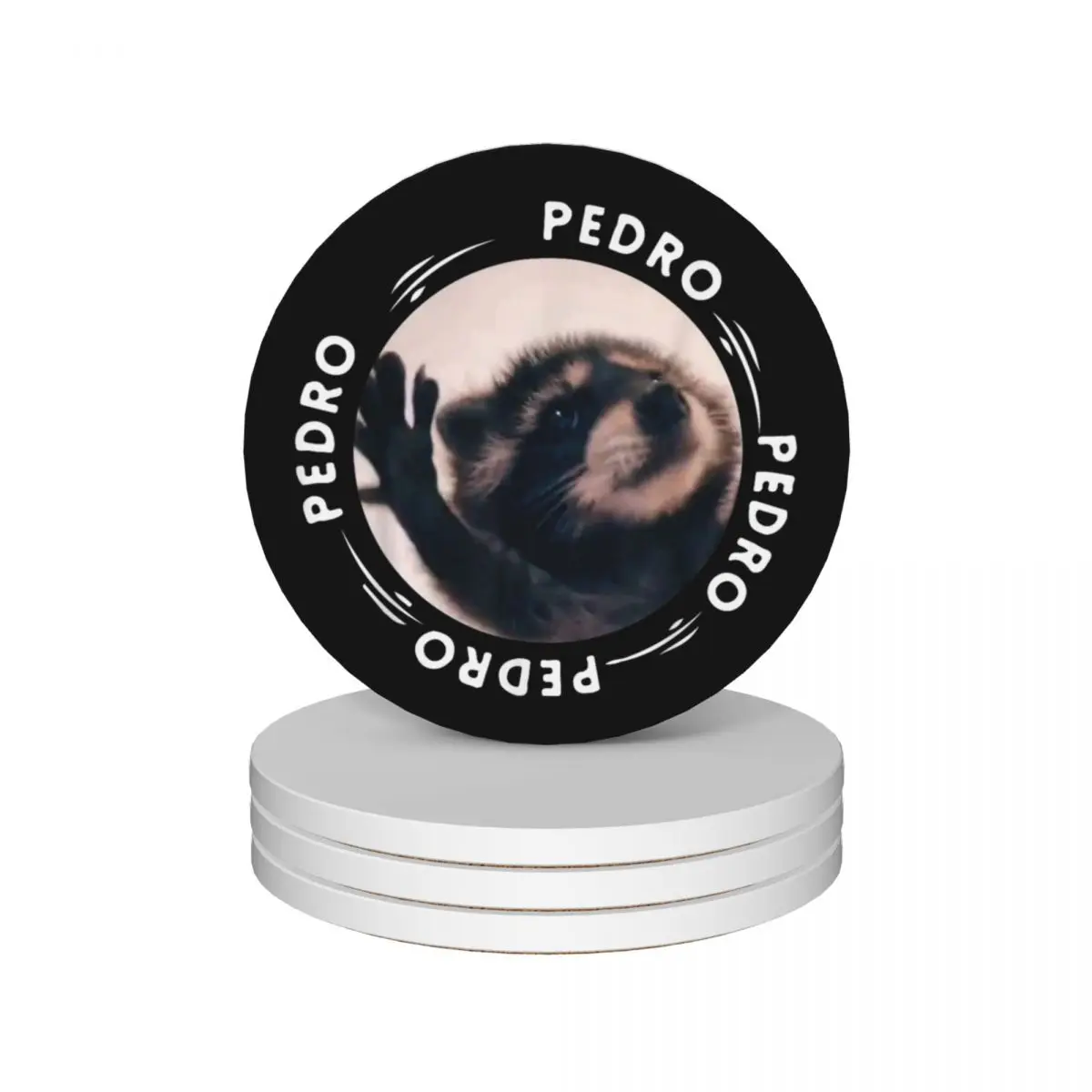 Pedro Racoon Ceramic Coasters (Set of 4) for the kitchen accessories cup set Coasters