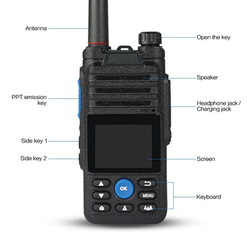 Zello Walkie Talkie Public Network 4G Full Netcom Bluetooth Outdoor Gl Hot Sale ransceiver