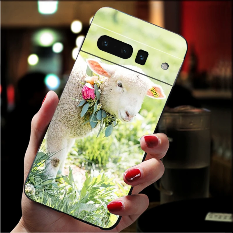 

Phone Case For Google Pixel 10 9 Pro XL 9A 8 7 6 Pro Pixel 8A 7A 6A Pixel 8 7 6 5 Cute Sheep