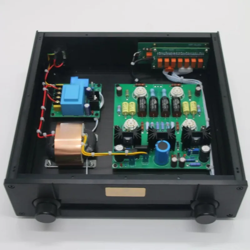 for 12AU7 Tube Preamplifier HiFi Stereo Pre Amp Remote Control Audio System Processor