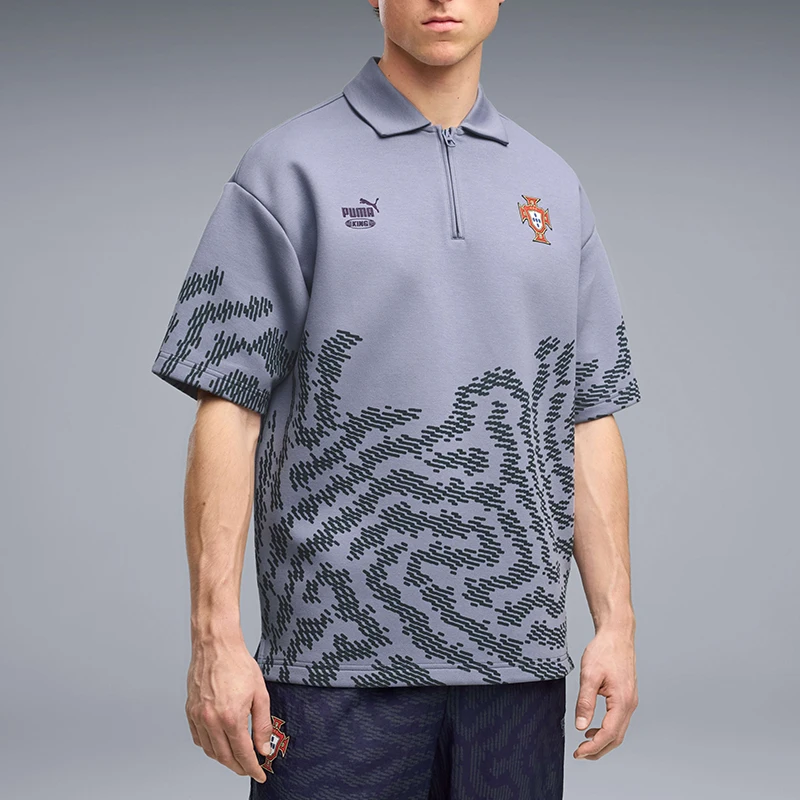 Puma genuine unisex lapel zipper sports short sleeved T-shirt 635103-65