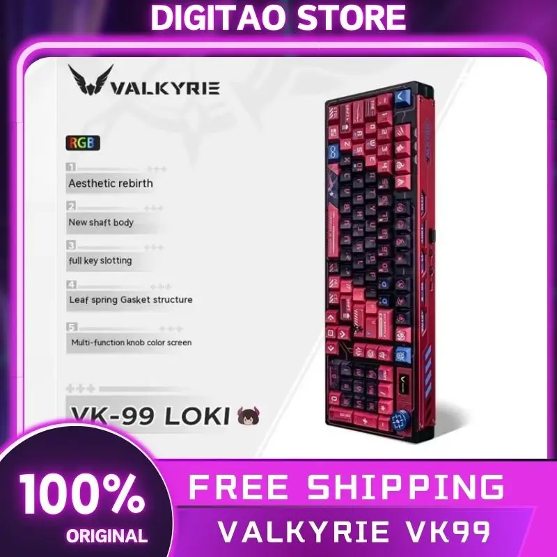 

VALKYRIE VK99 Mechanical Keyboards Gamer Keyboards Wireless Bluetooth Keyboards 3 Modes Custom Hot Swap RGB Gaming Keyboards