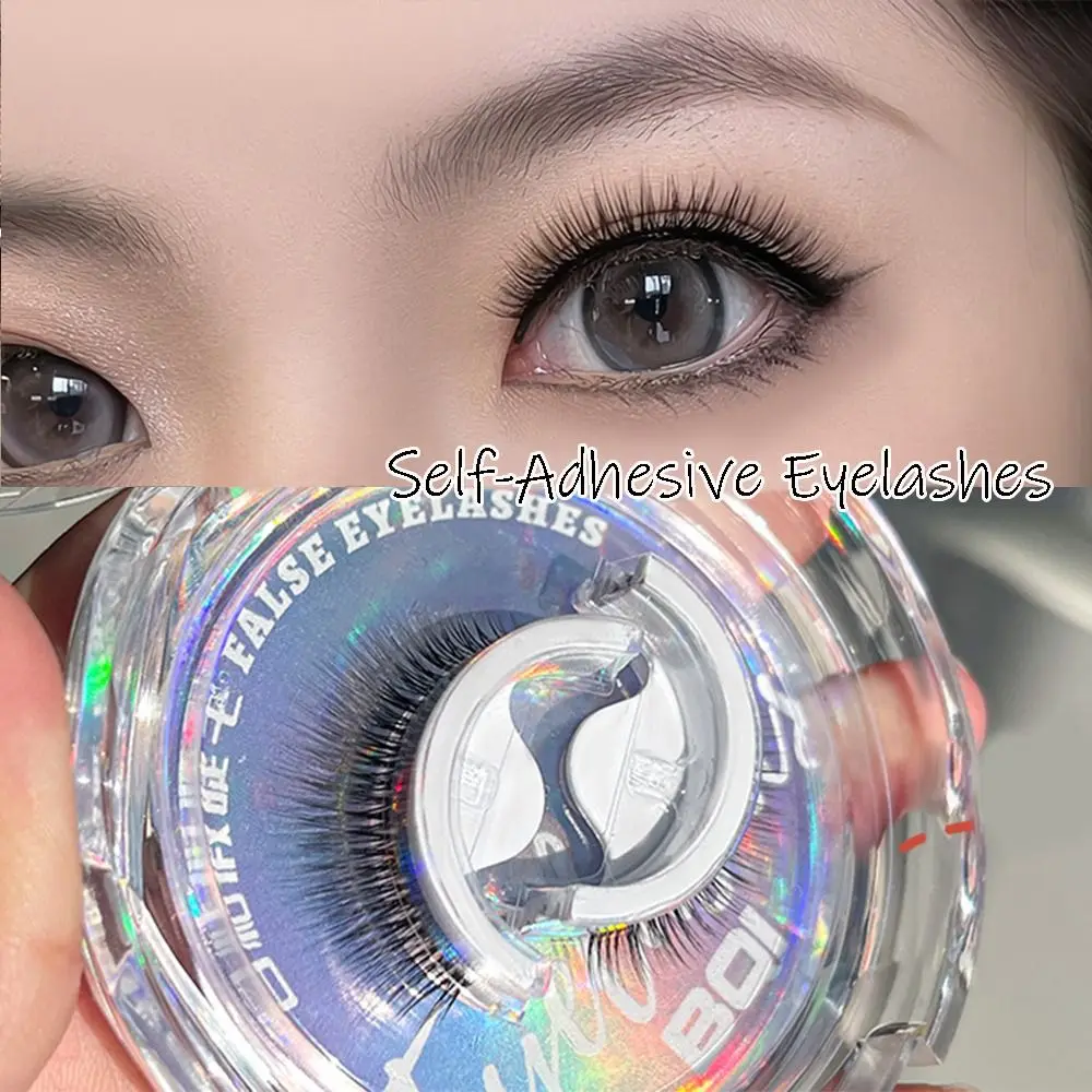 Reusable Self-Adhesive Eyelashes Without Glue 3D Mink Lashes No Glue Needed Lashes Natural Easy Makeup False Eyelashes