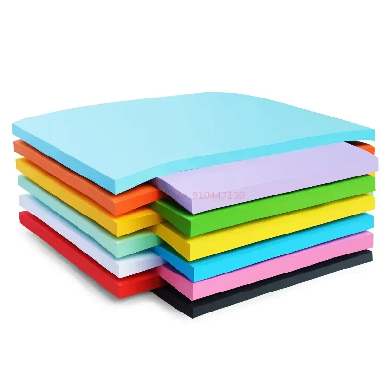 Cartulina dura de colores A4 para niños, tarjeta de felicitación, álbum de fotos, materiales de Origami, 100 piezas
