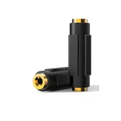 Gold-plated 3.5 Double Audio Stereo Mother-to-Mother 3.5mm Female-to-Female Adapter 3.5 Female-to-Female Straight-through Head