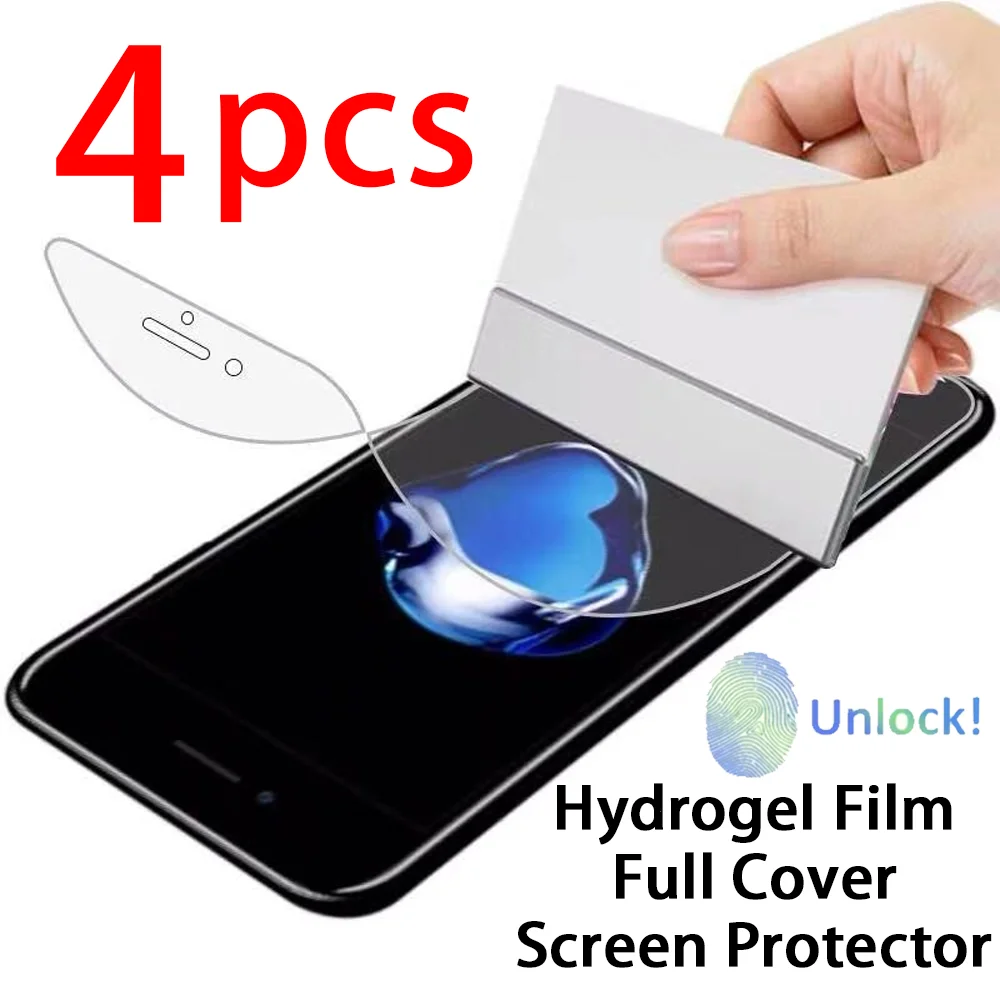 4 Stück Hydrogel-Folie, vollständige Abdeckung für Samsung Galaxy S26 Ultra S26+ S26 S25 Ultra S24 S23 S22 Ultra Displayschutzfolie