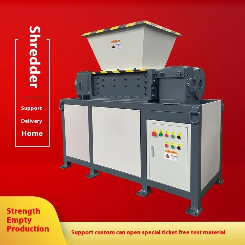 Industrial Crusher Copper Aluminum Iron Composite Metal Scrap Tire Cardboard Fabric Shredder Battery Crusher