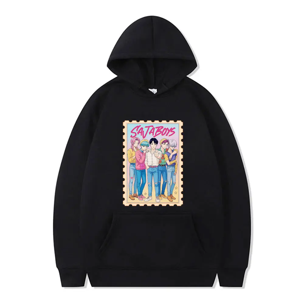 

Kpop Demon Hunters Saja Boys Hoodie Men Women Cartoon Fashion Trend Streetwear Men's Oversized Fleece Cotton Hoodies Fans Gift