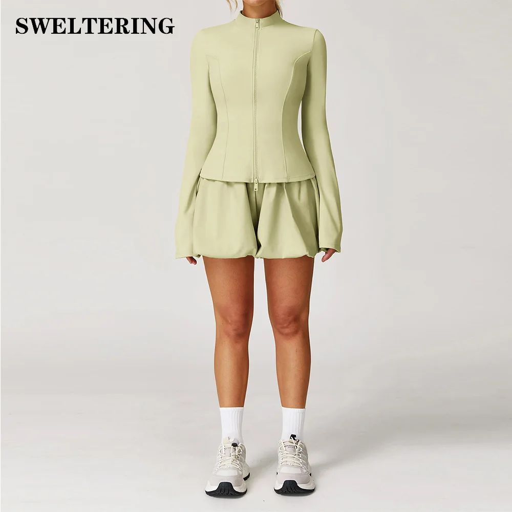 

Yoga Set 2/3PCS Women Tracksuits Gym Clothes Sportswear Yoga Suits Fitness Set Long Sleeve Jacket Sports Bra Gym Sports Shorts
