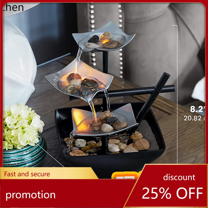 

HT Flowing Water Ornament Desktop Fountain Craft Office Flowing Water Fountain Feng Shui Ornament Dropshipping