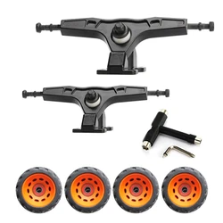 Caminhão de skate gravidade, Rodas de borracha Off Road, 608 Rolamento Kit Completo, Preto, 7 