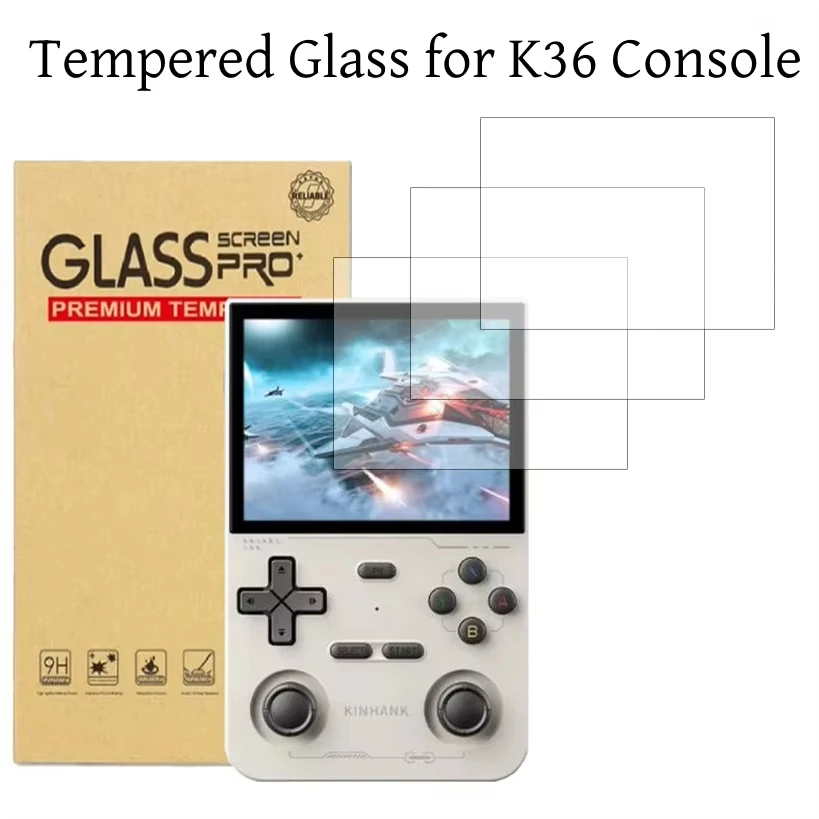 Tempered Glass Film  For Kinhank K36 Retro Console K36 Screen Protector Game Accessories Gift