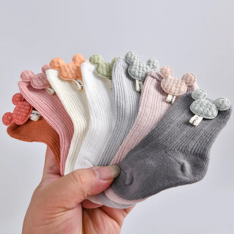 

Детские носки, весенне-осенние новые детские носки с Микки Маусом, средние и короткие детские носки для новорожденных, детские носки с героями мультфильмов 0-June 1-3 года