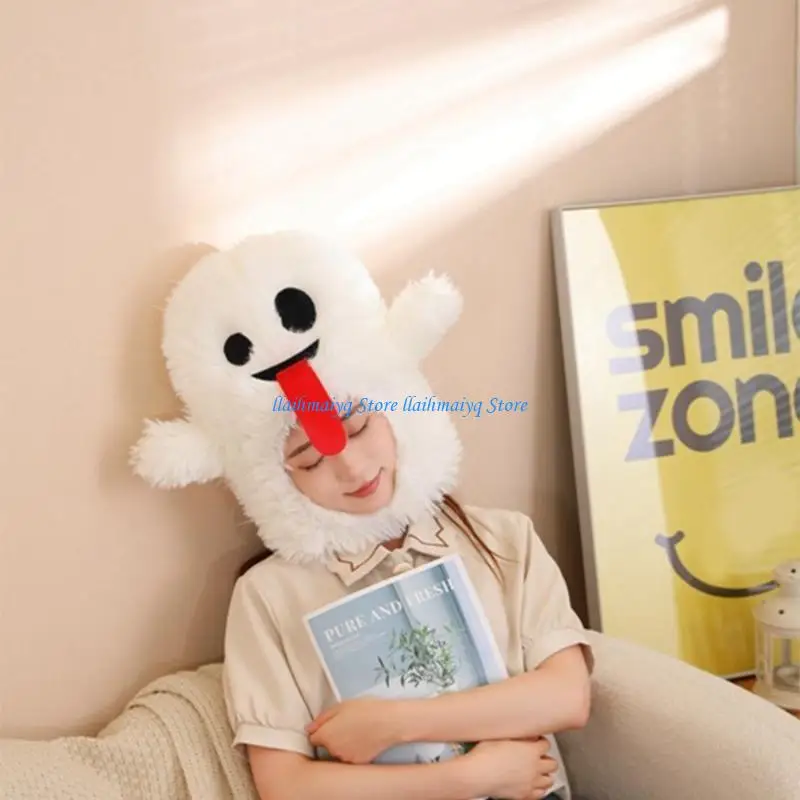 

573B Adult Ghosty Hat for Halloween Cosplay Women Ladies Hat Carnivals Dress up Hat