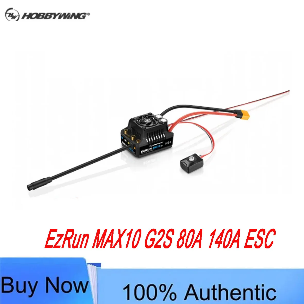 Hobbywing EzRun MAX10 G2S 80A/140A Sensored Brushless ESC with Bluetooth Data Logging for 1/10 RC Car Truck
