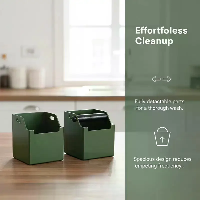 Coffee Knock Box Espresso Grounds Container Anti Slip Espresso Dump Bin Grind Barista Goods Cafe Bar Accessor Grind Waste Bin