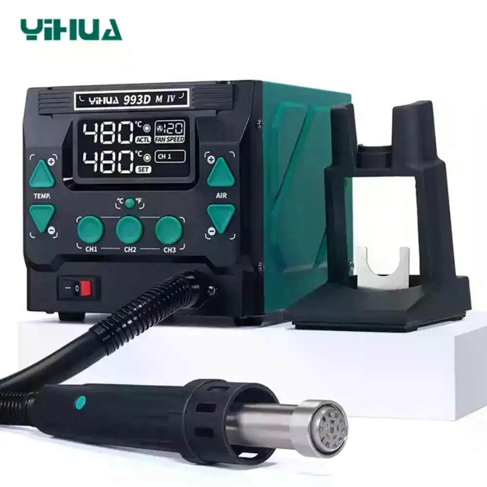 YIHUA 993DM-IV Lead Free Hot Air Desoldering Rework Station 1000W Microcomputer Temperature Control BGA Welding Station