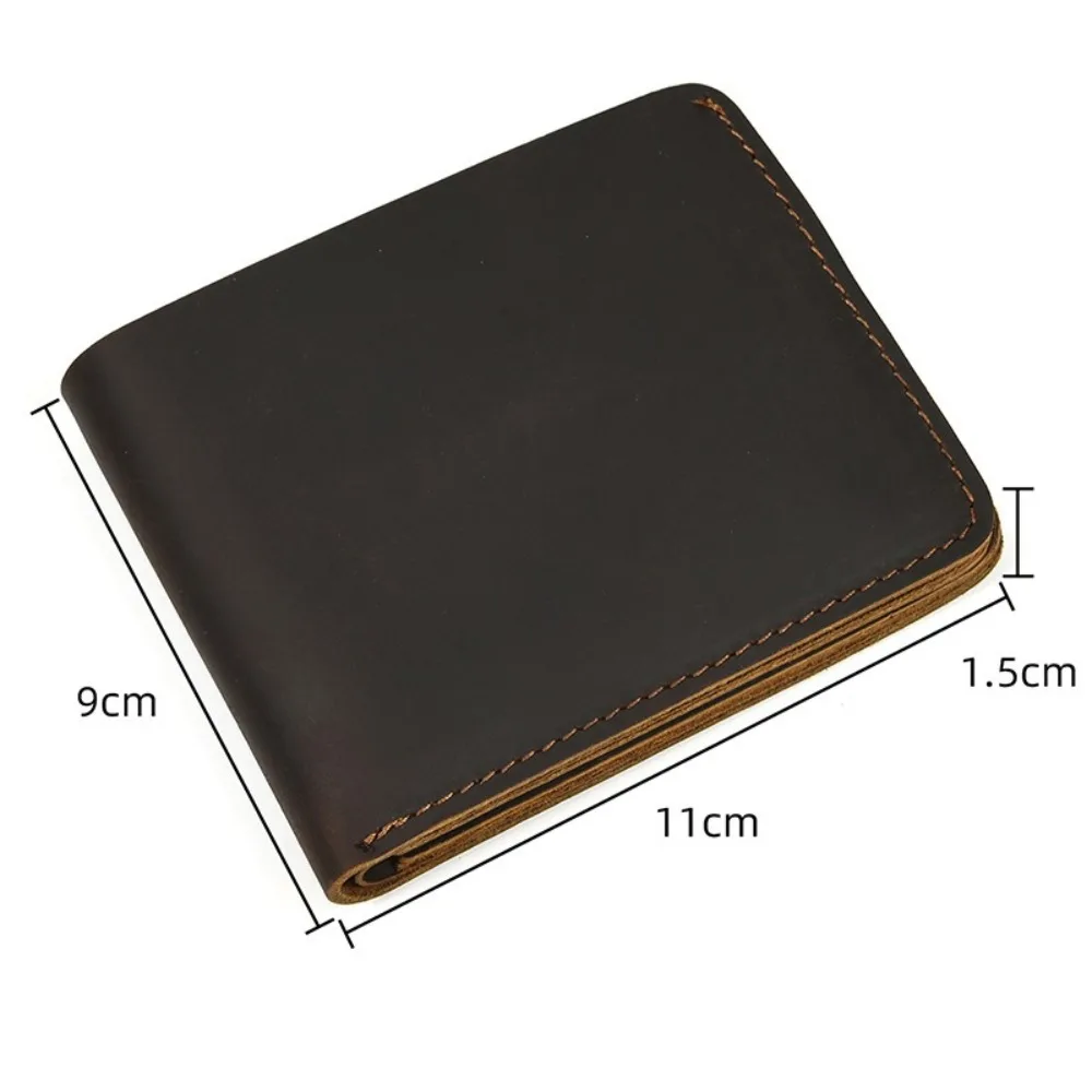 محفظة قصيرة ريترو جديدة أنيقة قسط الرجال الجلود 20% خصم المحفظة الأولى متعددة الاستخدامات طبقة بسيطة جلد البقر تغيير حقيبة في المحمولة