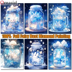 AB Diamond Painting Cartoon Fairy Dust Cross Stitch Animal Crystal Mosaic Embroidery Kit Handmade Gift Children Room Decoration