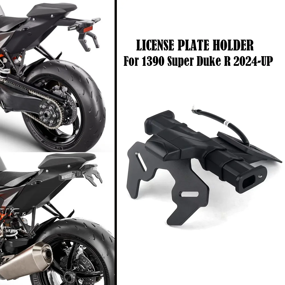 Motorcycle Rear Short Tail Stock License Plate Holder Tailstock Frame Bracket Kit For 1390 Super Duke R 2024-UP