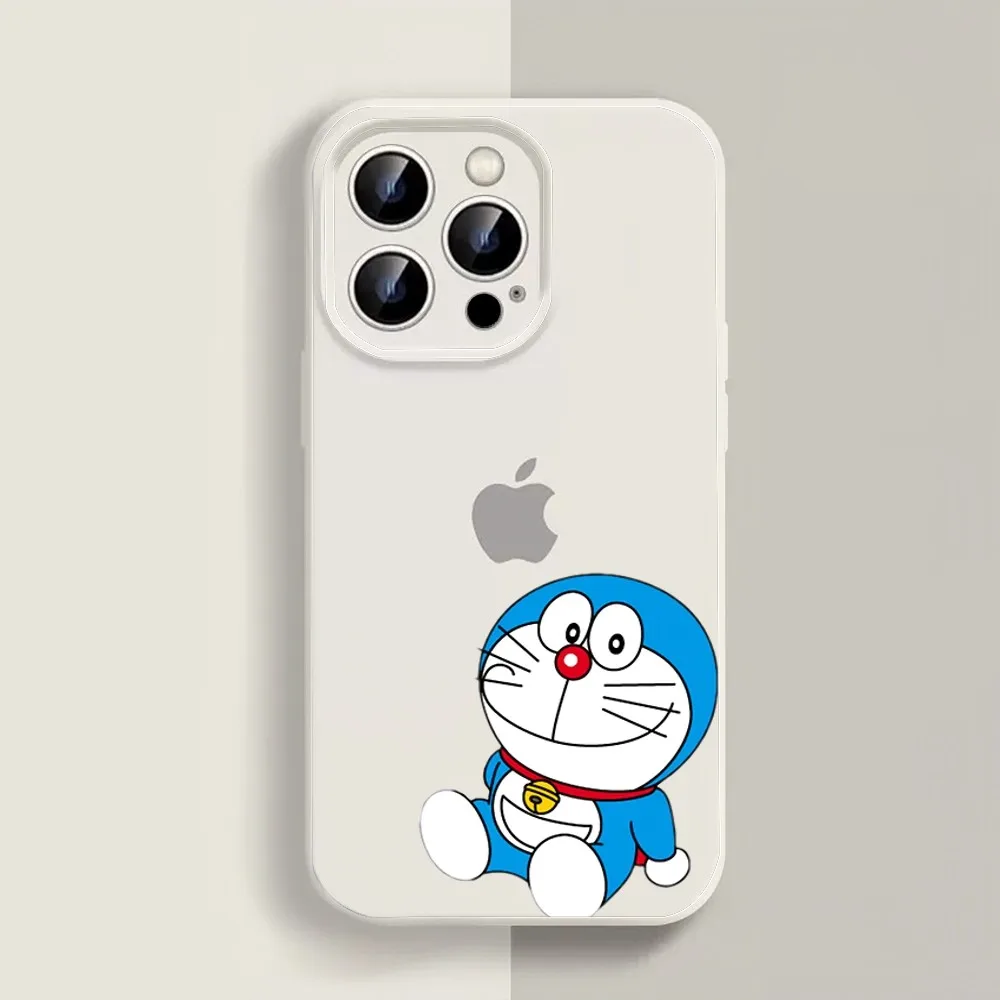 Cartoon D-Doraemon Phone Case For Iphone 11 13 14 15 16 Pro Max X Xr Xs Max Se2020 12mini White Cover Case