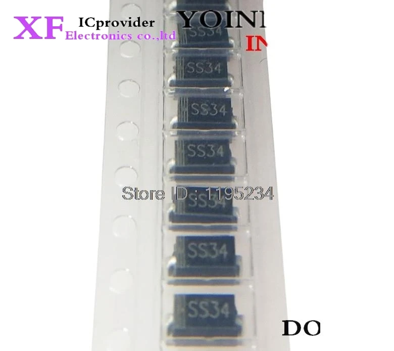 2000pcs IN5822 SS34 DO-214AC 1N5822 SMD Schottky Barrier Diodes,integrated circuits& Best quality