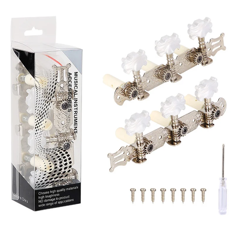 Guitar String Tuning Peg Keys Tuner Machine Head Knobs Tuning Key 3R3L Compatible with Classical Guitar