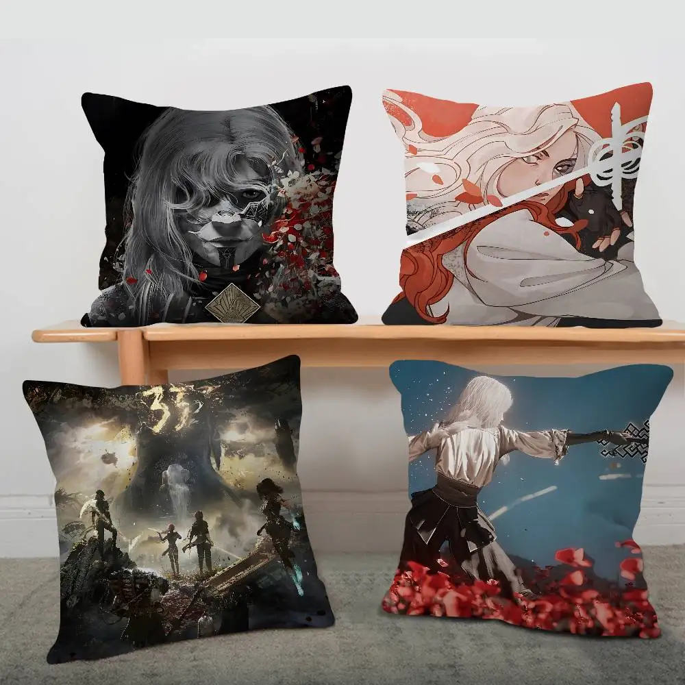 Game C-Clair O-Obscur E-Expedition 33 Cushion Cover Pillow Cover Decor Pillowcase Printed Cushion Case for Couch
