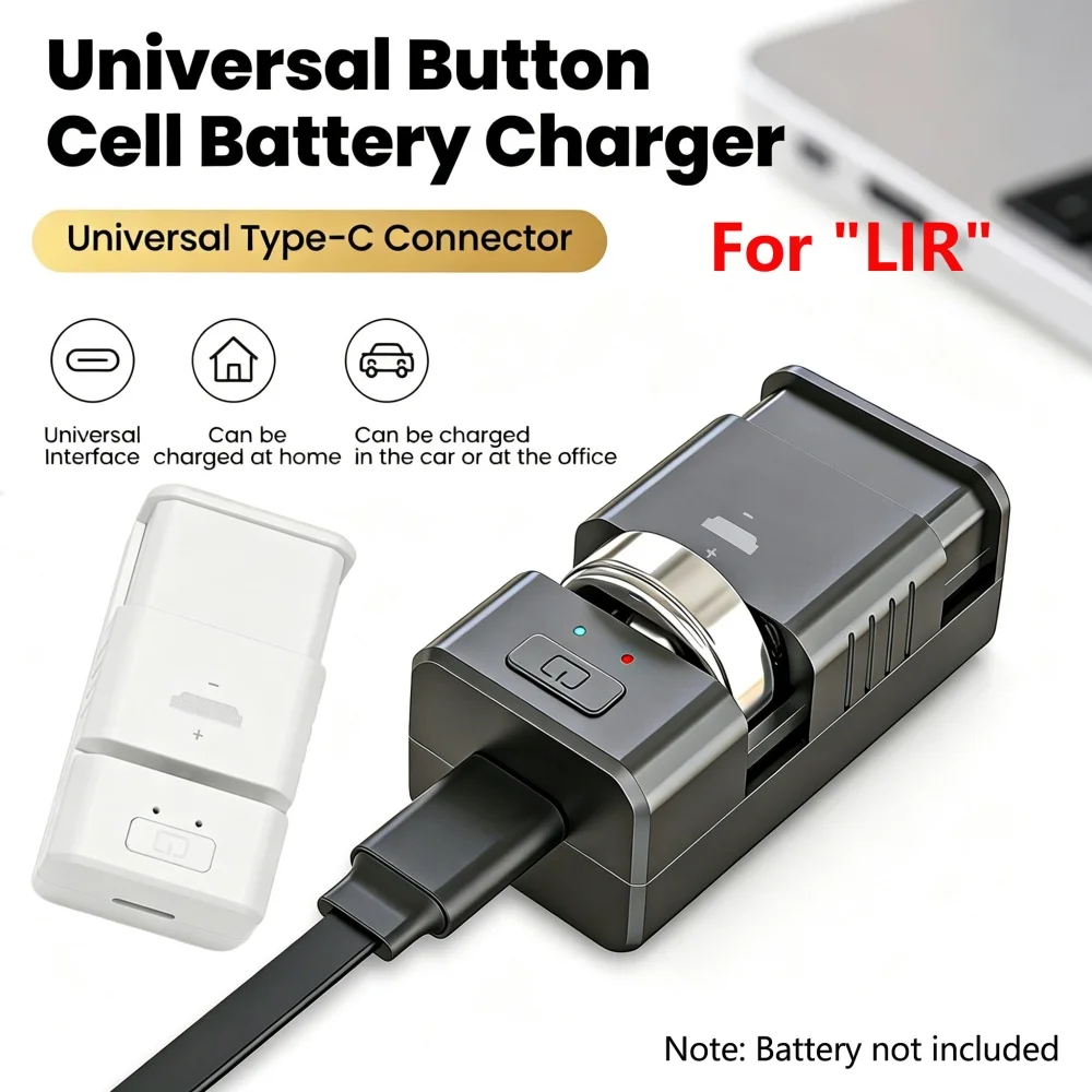 Coin Cell Li-ion Rechargeable Battery Charger For LIR2032 LIR2016 LIR2025 LIR1025 LIR1220 Button Lithium-ion Battery Charging