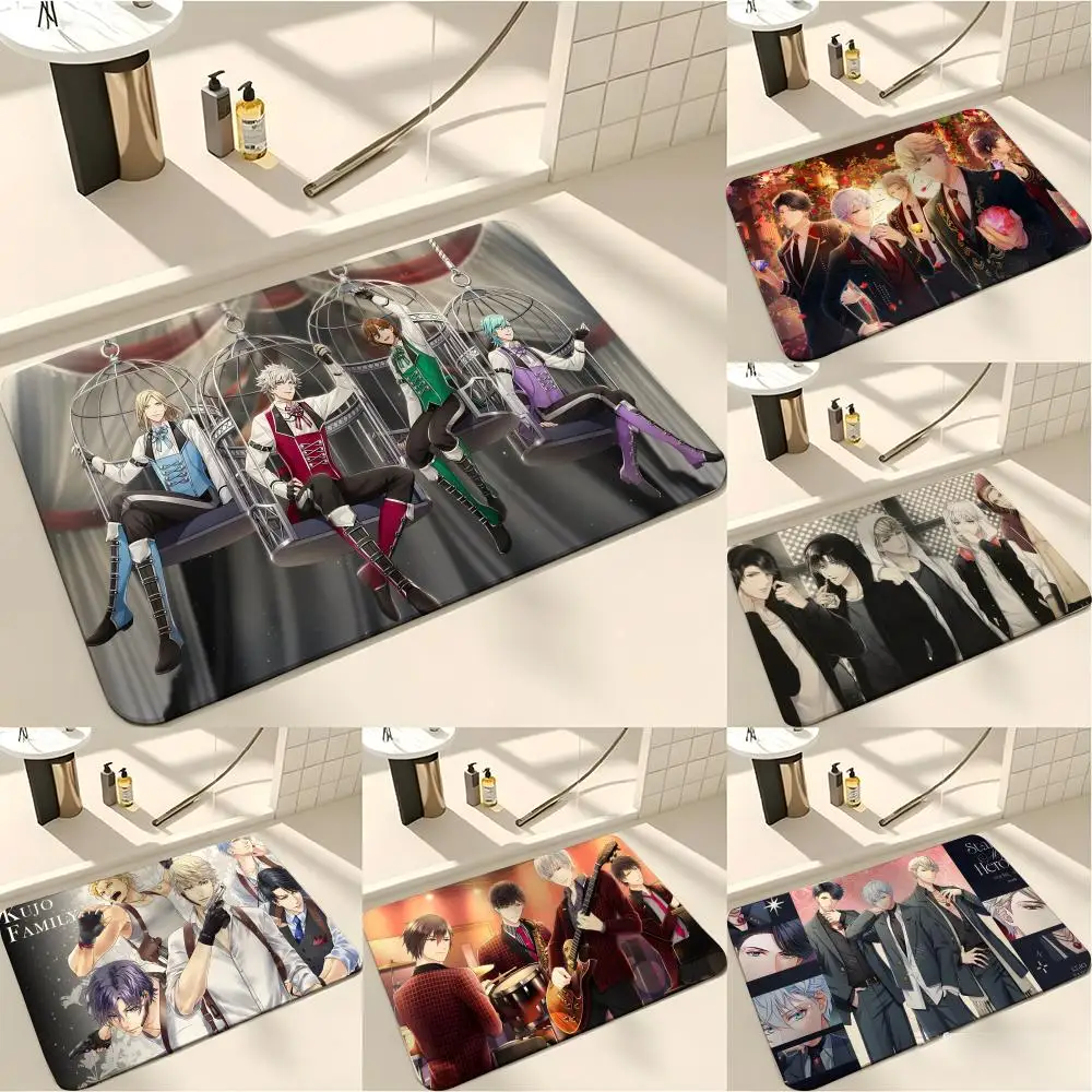 ANIME S-Stand My H-Heroes Floor Mat Absorbent Floor Mat Non-Slip Entrance Rug for Bathrooms Restrooms and Toilets