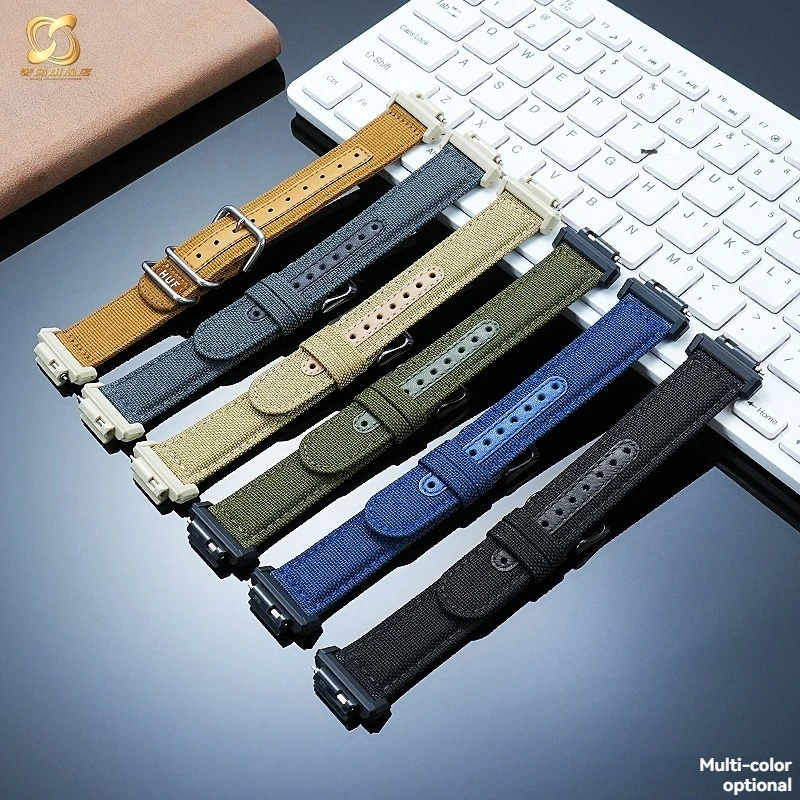 For Casio GA-2100/1A1PR GA2110 GA-B2100 series watch octagonal sports nylon canvas mountaineering waterproof watch strap