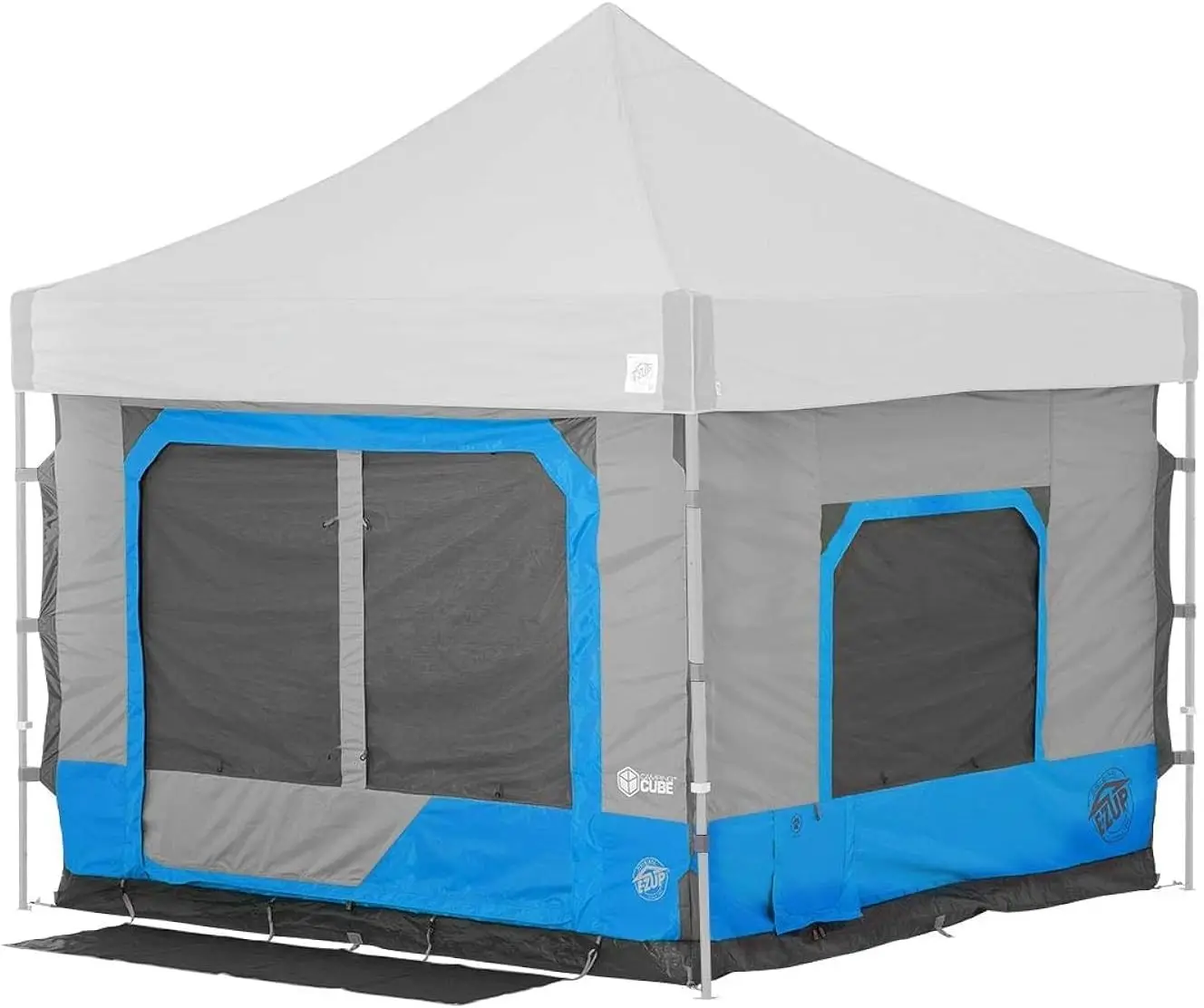 

Camping Cube Add-On for 10x10 Straight Leg Canopy, Converts Shelter into Tent with Screened Windows, 6-Person Capacity
