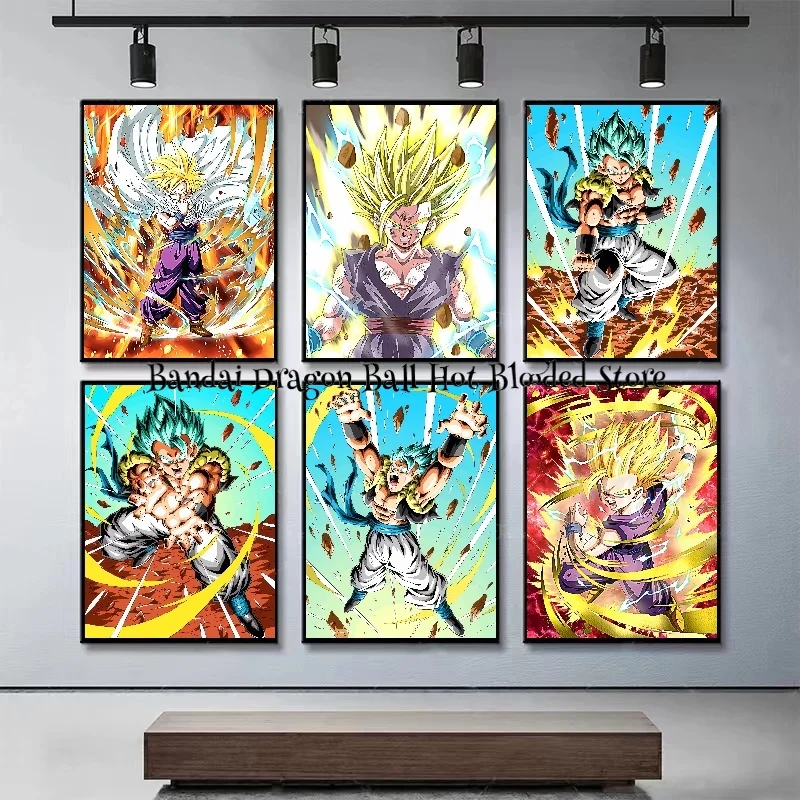 Japan Classic Anime Hot-blooded Dragon Ball Super Saiyan Goku Gohan HD Poster Wall Living RoomHome Decor Canvas Painting Picture