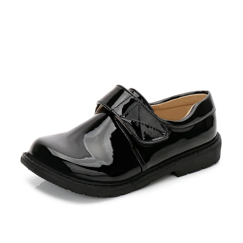 Spring Autumn Boys Large-size Patent Leather Oxford Shoes Children Soft-soled School PU Shoes Men Kids Flat Loafers Casual Shoes