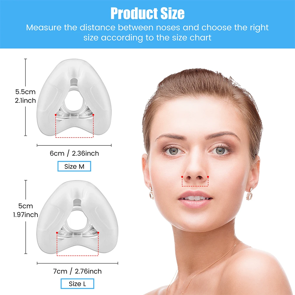 Replacement Nose Mask Compatible with Air Fit/Air Touch N20 CPAP Nasal Mask Use for Homeuse Ventilator Machine Accessories view 6