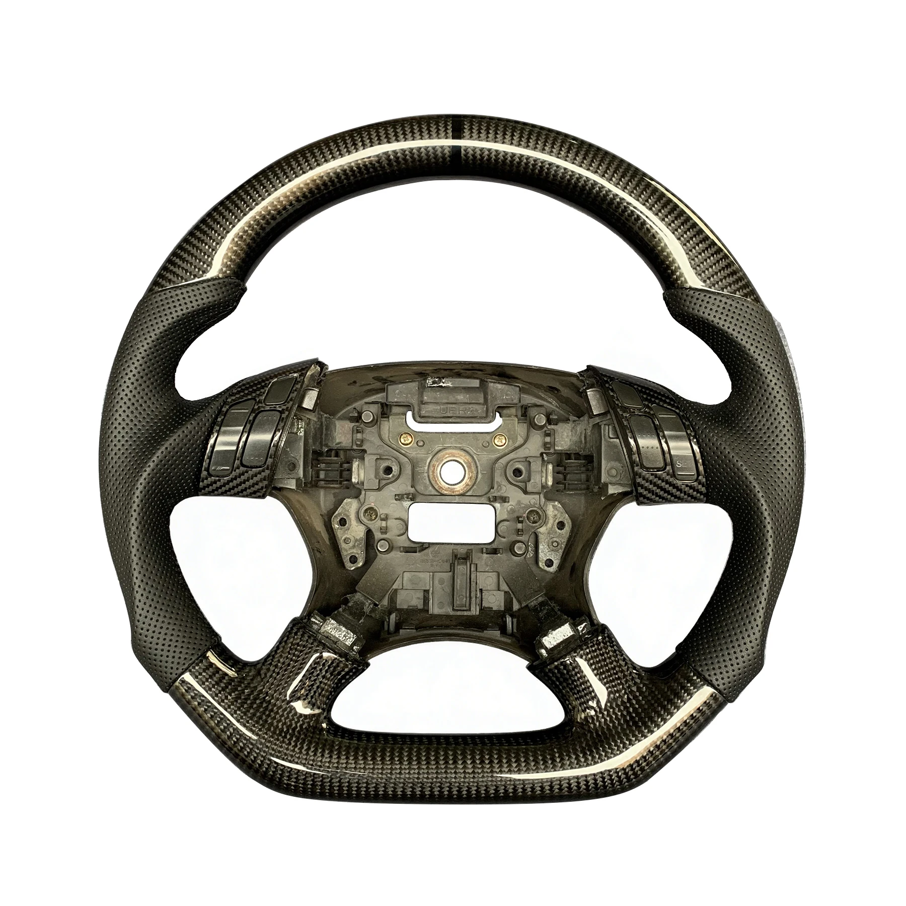 

RPPF Customized Leather Regular Real Carbon Fiber Steering Wheel for Honda 2003-07 7th Gen Accord Accessories 2005-10 Odyssey